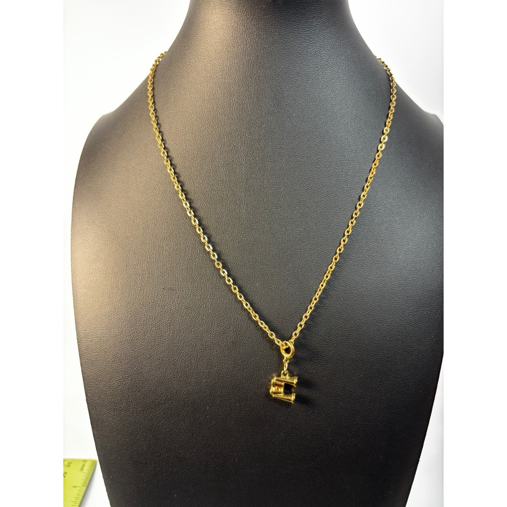 Pendant‎ Necklace Gold Tone Delicate Binocular Charm Kidcore - Picture 4 of 6